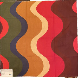 Duralee Autumn Vertical Print Sample Fabric 25" x 25" Red Orange Green Gold